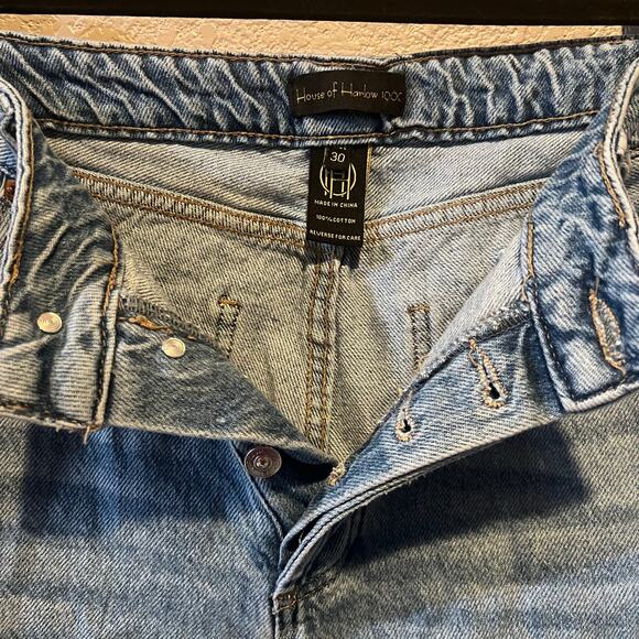 House of Harlow 1960 Button Fly Split Hem Straight Leg Jean 30 - Picture 4 of 15